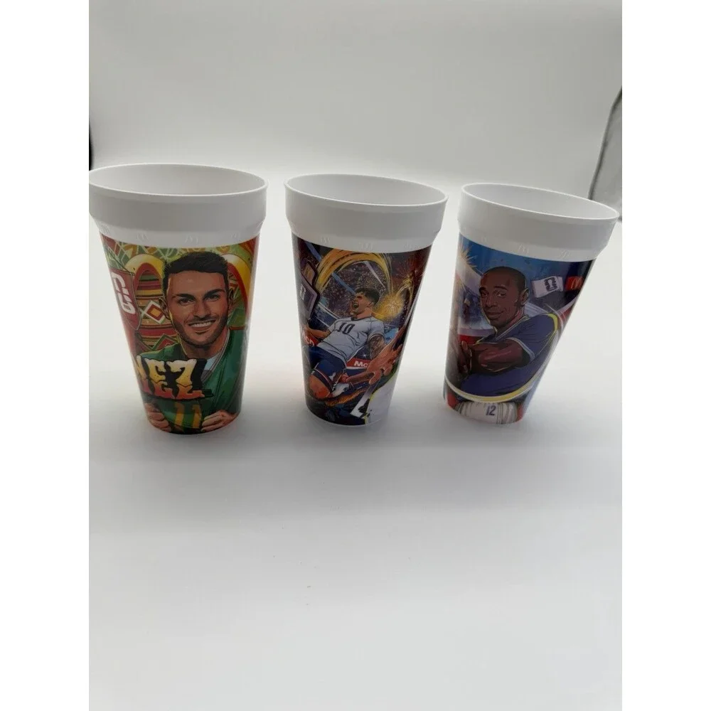 2026 McDonald's FIFA World Cup Adult Happy Meal Cup lot of 3! New/opened